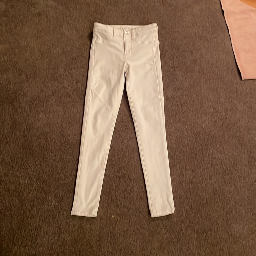 WHITE AMERICAN EAGLE SKINNY JEANS